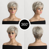 Short Gold Natural Heat Resistant Synthetic Hair Wigs