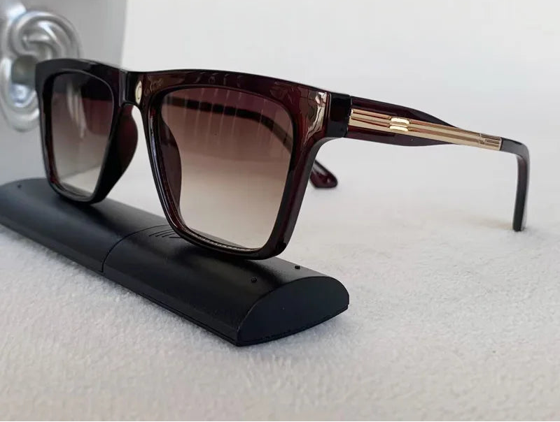 Brown Square Punk UV400 Cycling Sports Sunglasses
