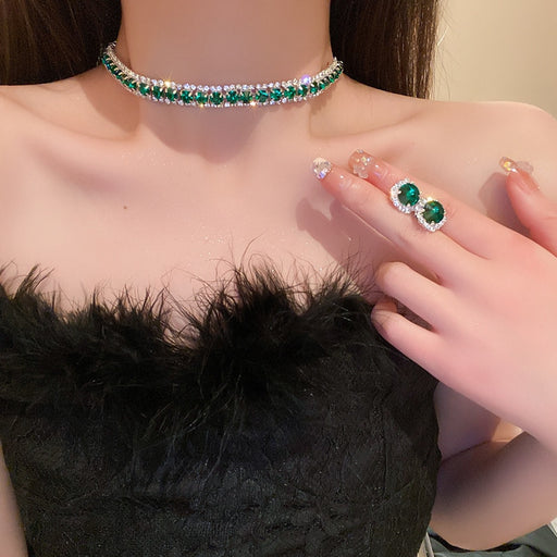 Diamond Crystal Necklace Set