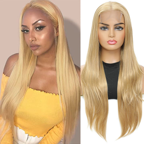 Blonde Straight Synthetic Hair Wig