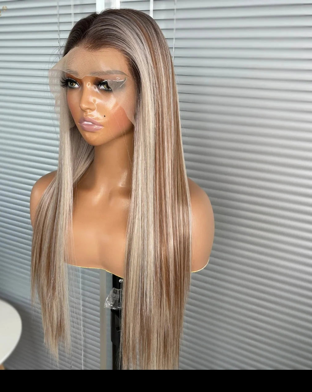  Ombre Highlight Long Synthetic Hair Wig