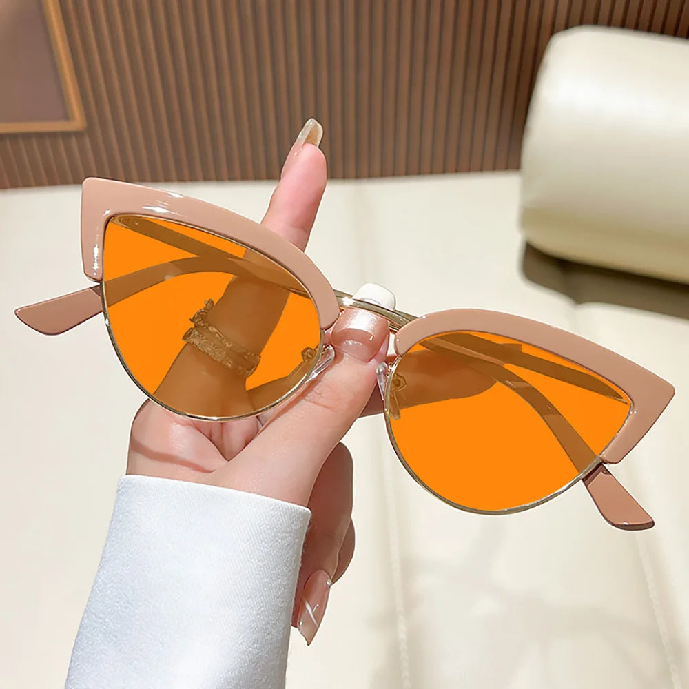 Metal Cat Eye Night Vision Sunglasses