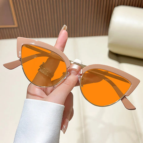 Metal Cat Eye Night Vision Sunglasses