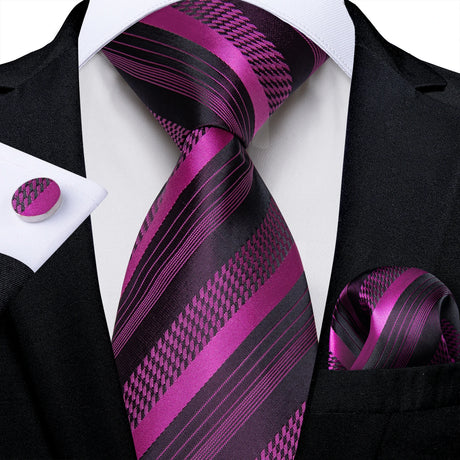 Plaid Classic 8cm Business Pocket Square Cufflinks