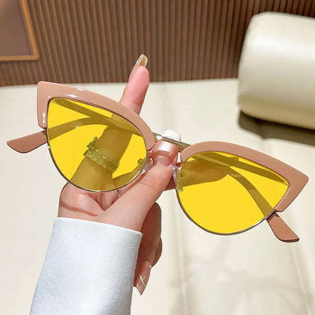 Metal Cat Eye Night Vision Sunglasses