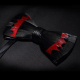 Red Black Fashion Handmade Feather Bowtie Suit Accessories