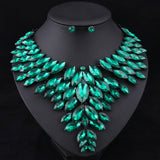 African Bead Crystal Necklace Set