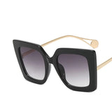 Retro Fashion Design Gradient Oversized Sunglasses