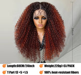 Details of 24 Inch Jerry Curl Synthetic Lace Kinky Curly Wigs