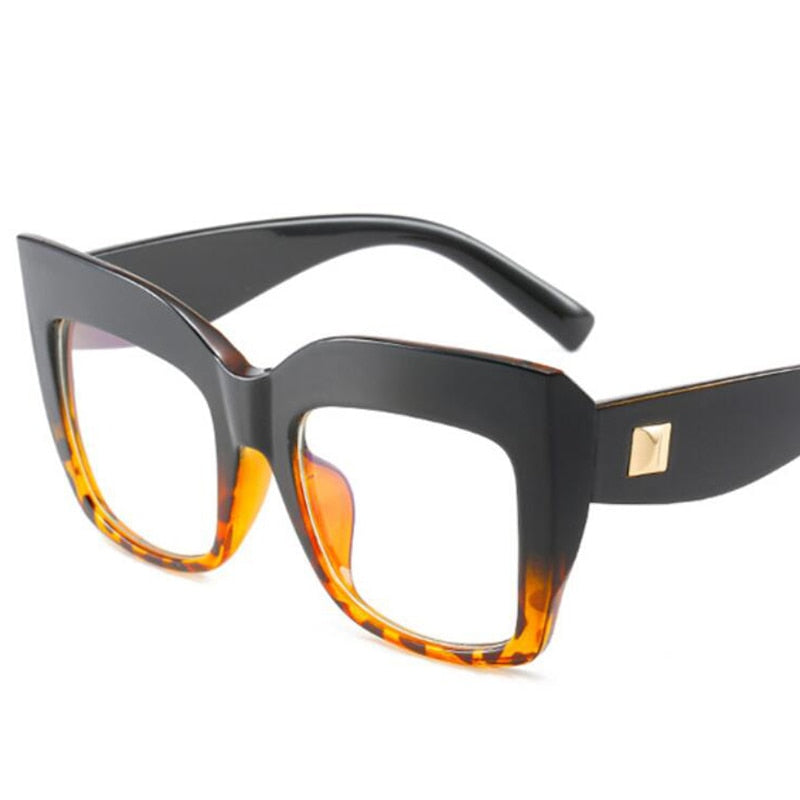 Oversized Clear Square Reading Eyeglasses