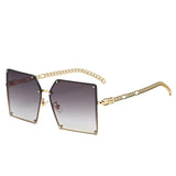 Metal Oversized Square Sunglasses