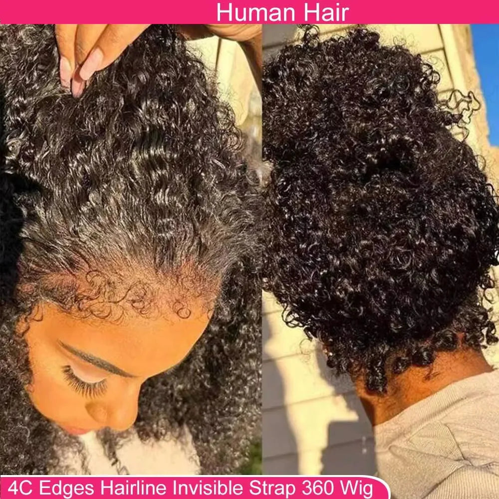 Details of Kinky Edges 360 Full HD Lace Human Hair Wigs