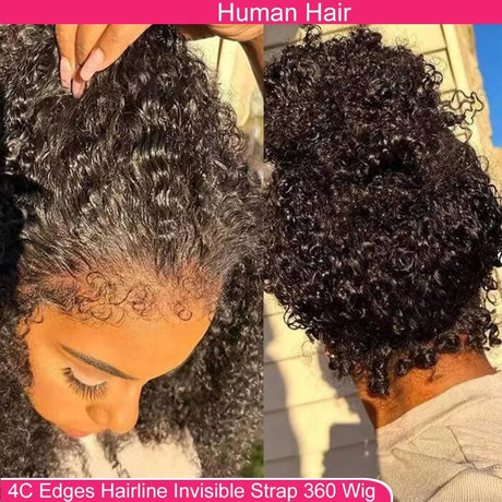 Details of Kinky Edges 360 Full HD Lace Human Hair Wigs