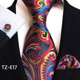 Royal Striped Paisley Pocket Square Cufflinks Necktie