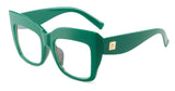 Oversized Clear Square Reading Eyeglasses