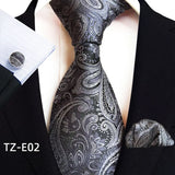 Royal Striped Paisley Pocket Square Cufflinks Necktie