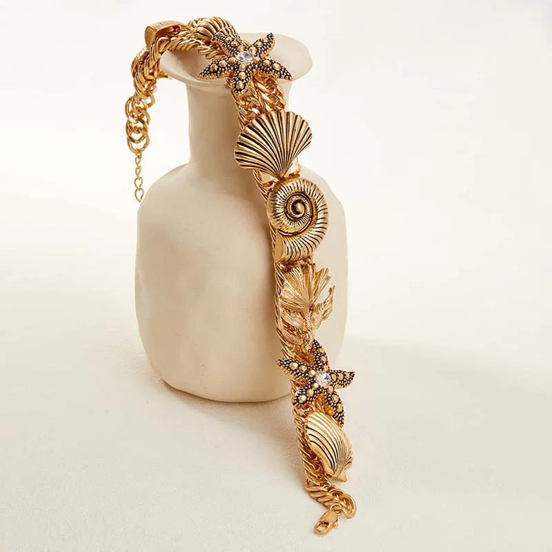 Sea Star Shell Retro Niche Style Necklace
