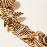 Close up Sea Star Shell Retro Niche Style Necklace