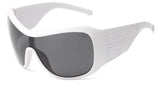White Oversized Gradient Sexy Sunglasses
