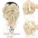 Messy Curly Claw Blonde Bun Hair Band