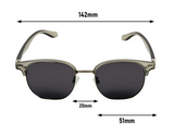 Size of Semi Rimless Vintage Retro Polarized Sunglass