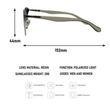 Size of Semi Rimless Vintage Retro Polarized Sunglass