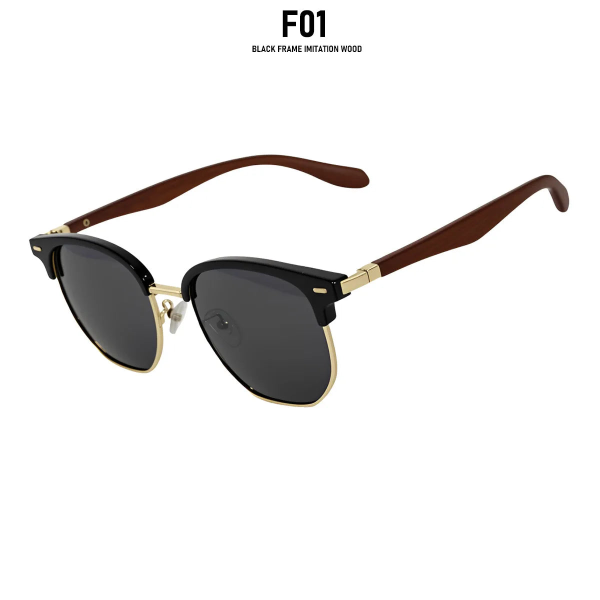 Semi Rimless Vintage Retro Polarized Sunglass