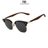 Semi Rimless Vintage Retro Polarized Sunglass