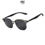 Semi Rimless Vintage Retro Polarized Sunglass