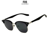 Semi Rimless Vintage Retro Polarized Sunglass