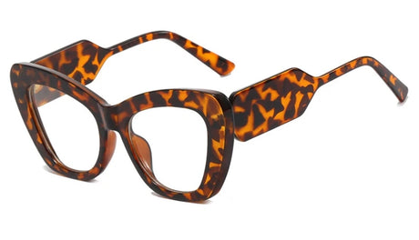 Leopard Sexy Cat Eye Optical Clear Lens Eyewear
