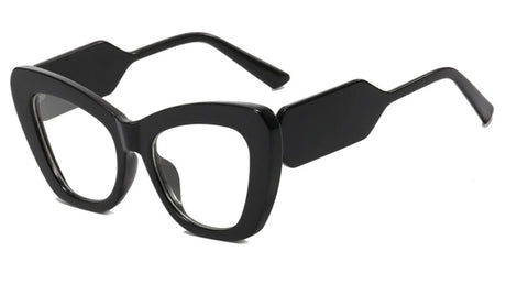 Black Sexy Cat Eye Optical Clear Lens Eyewear