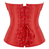 Sexy Lace up Floral Lingerie Corset For Women Red back lace