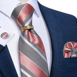 Blue Gold Paisley Tie Set