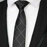 Plaids Jacquard Cravat Skinny 6CM Men's Ties