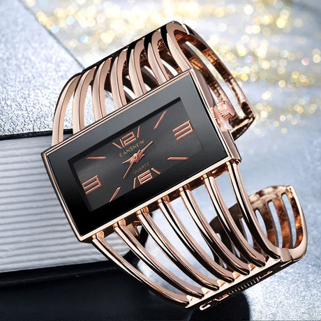 Rose Gold Bangle Bracelet Watch