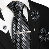 8cm Silk Tie Pin Pocket Square Cufflinks Tie