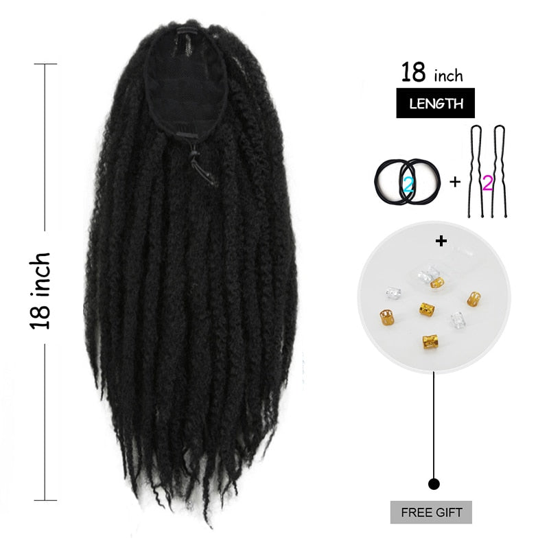 Bubble Ponytail Afro Crochet Braid Hairpiece Clip