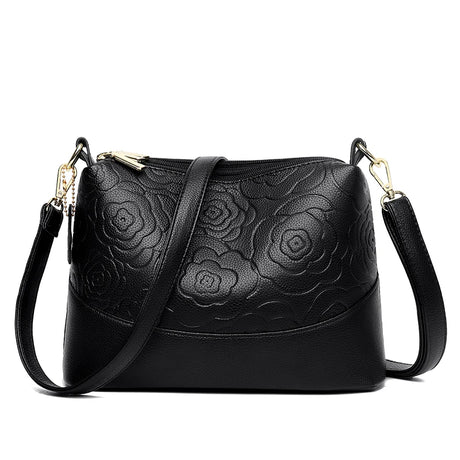 Solid Genuine Leather Handbag