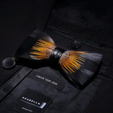 Black Fashion Handmade Feather Bowtie Suit Accessories