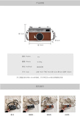 Camera Retro Shaped PU Box Unisex Crossbody Bag