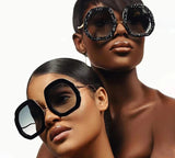 Oversized Diamond Shiny Sunglasses Women