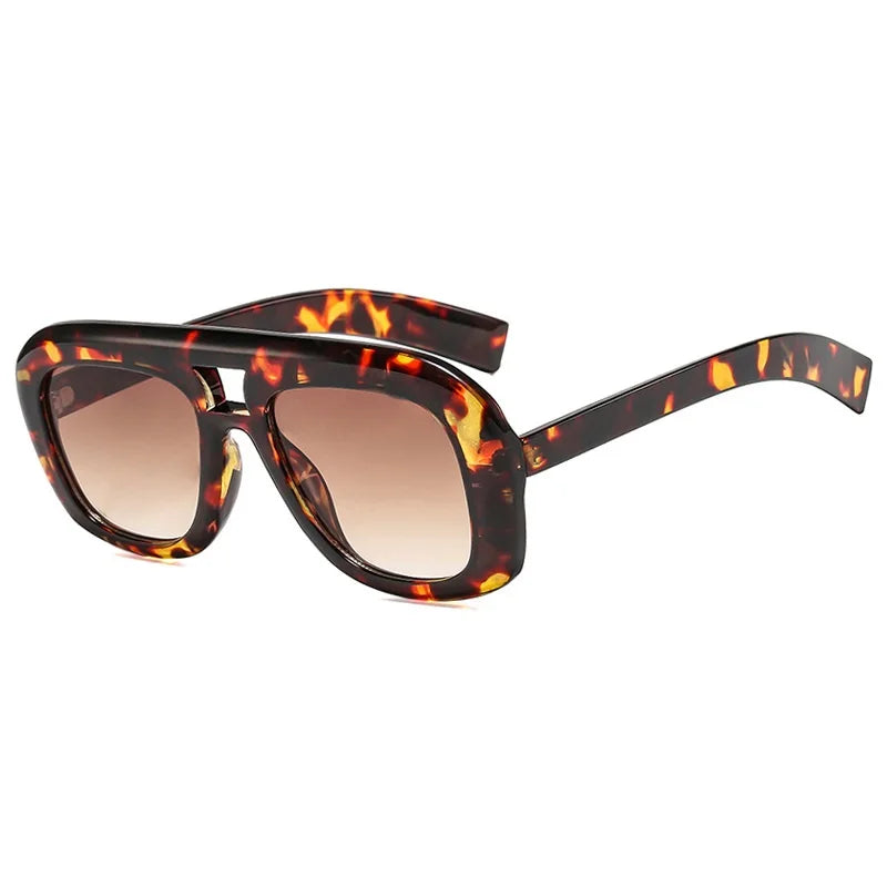 Leopard Gradient Ladies Sexy Driving Outdoor UV400  Sunglasses