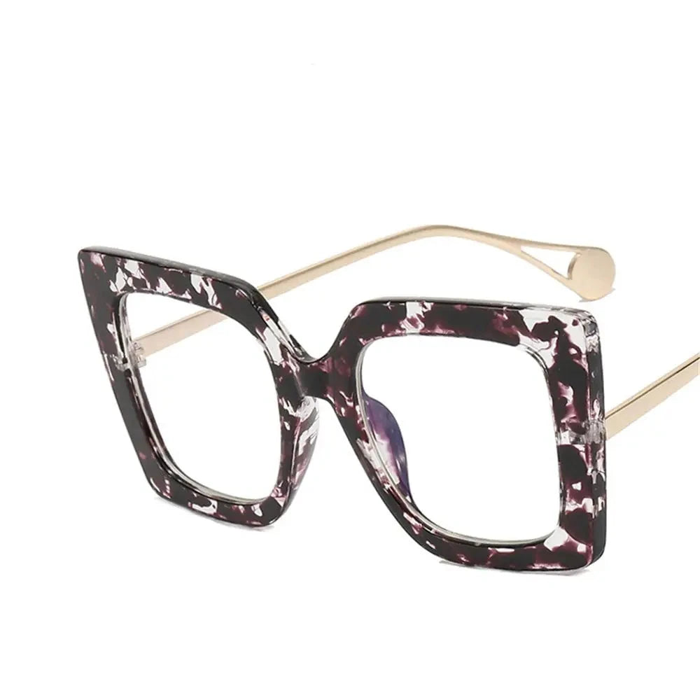 Square Frame Anti Blue Light Oversized Sunglasses