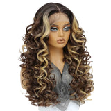 Highlight HD Curly Pre Plucked 13X5X1 Latisha Synthetic Wigs