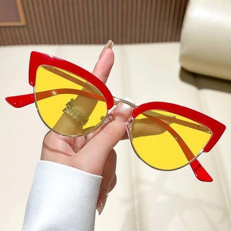 Metal Cat Eye Night Vision Sunglasses