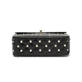 Black Sheepskin Chain Rivet Handbag