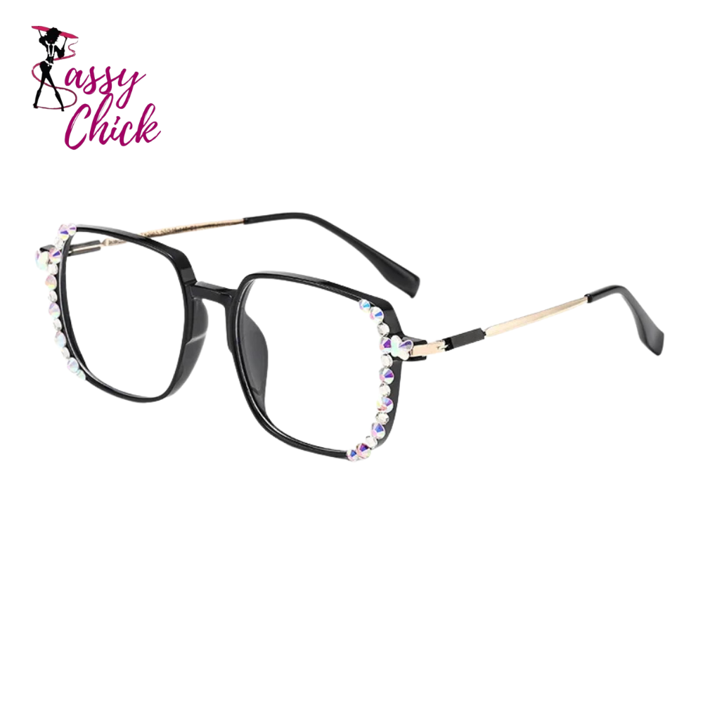 Shiny Diamond Myopia Ultra Light Eyewear Sassy Chick Logo