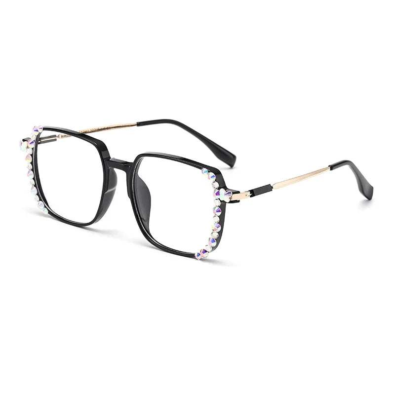 Black Shiny Diamond Myopia Ultra Light Eyewear