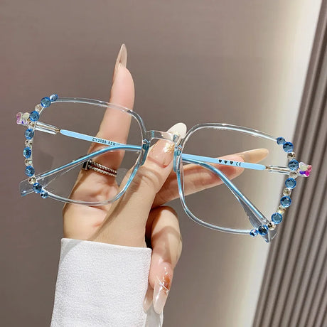 Blue Shiny Diamond Myopia Ultra Light Eyewear